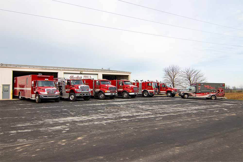 Fire trucks Town of Newton Wisconsin Fire Department Manitowoc County