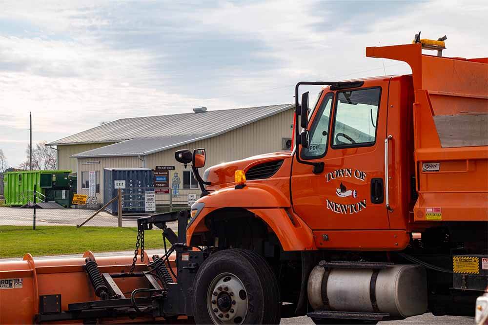 Snow plow Town of Newton Wisconsin in Manitowoc County