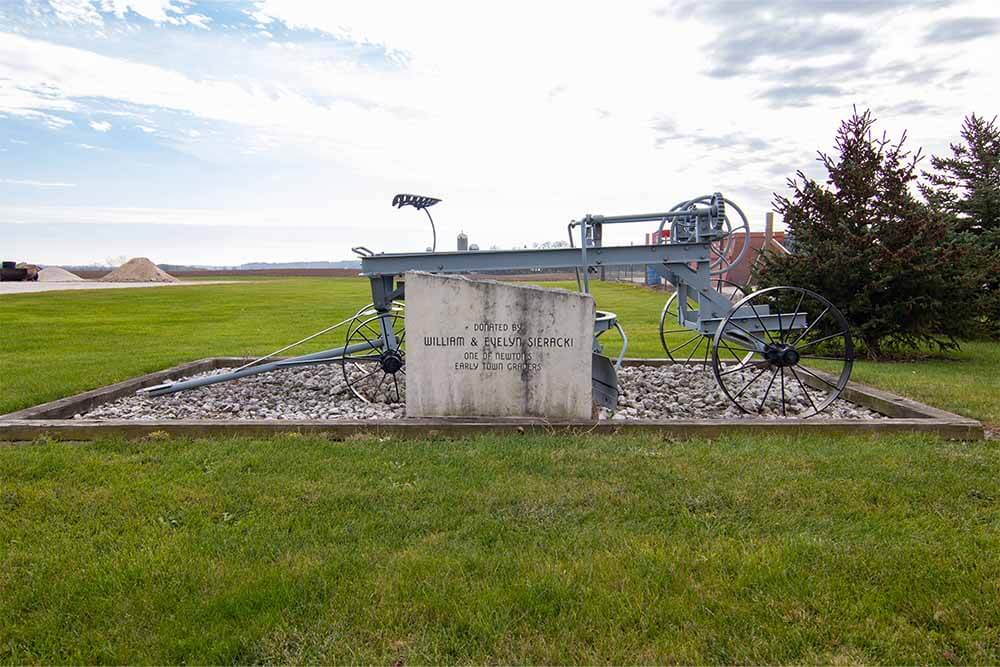 Antique road grader Town of Newton Wisconsin in Manitowoc County